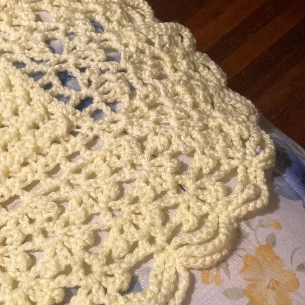 Hand Crocheted Oversized Afghan - 66” x 90”